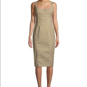 Piazza Sempione Cotton Sateen Bustier Sleeveless Sheath Dress, 4 (Italian 40)